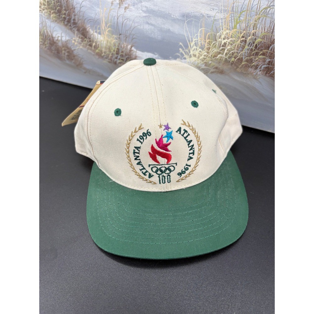 Vintage 1996 Atlanta Olympics Embroidered Snapback Hat NWT 90s Hanes Cap Hat